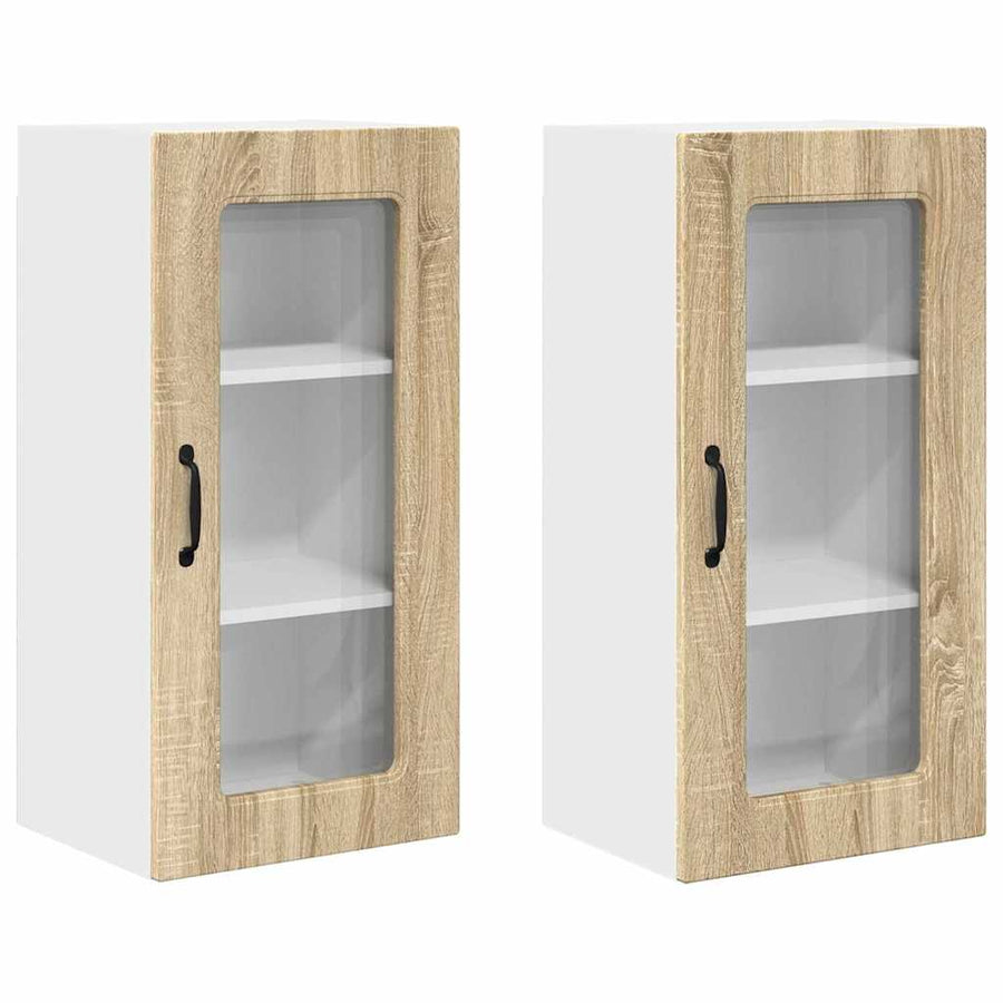 Keukenkast aan de muur 2 pcs Sonoma Eiken 40 x 31 x 80 cm