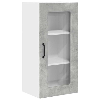 Keukenkast aan de muur Beton Grijs 40 x 31 x 80 cm Bewerkt hout