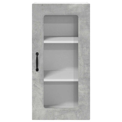 Keukenkast aan de muur Beton Grijs 40 x 31 x 80 cm Bewerkt hout