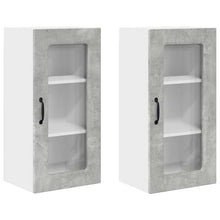 Keukenkast aan de muur 2 pcs Beton Grijs 40 x 31 x 80 cm