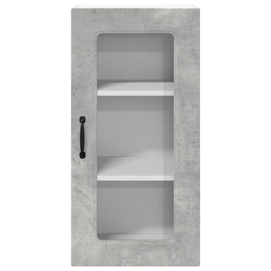 Keukenkast aan de muur 2 pcs Beton Grijs 40 x 31 x 80 cm