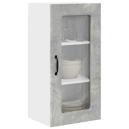 Keukenkast aan de muur 2 pcs Beton Grijs 40 x 31 x 80 cm