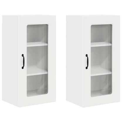Keukenkast aan de muur 2 pcs Hoogglans wit 40 x 31 x 80 cm