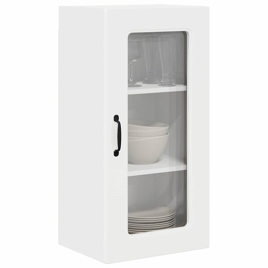 Keukenkast aan de muur 2 pcs Hoogglans wit 40 x 31 x 80 cm