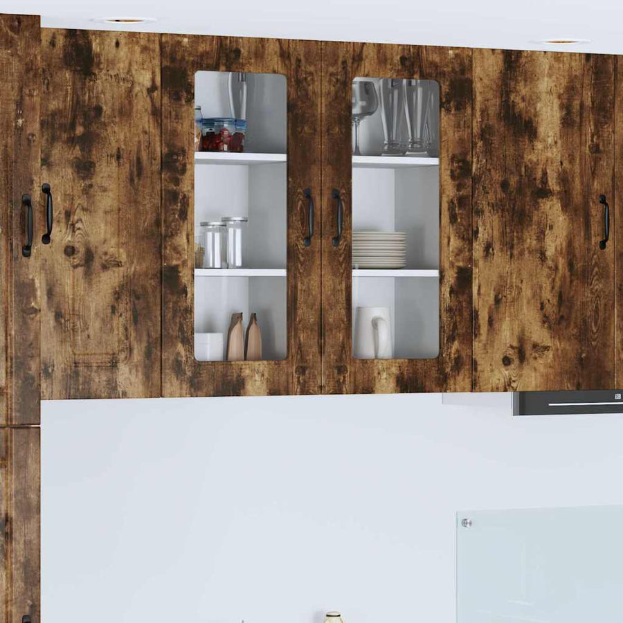 Keukenkast aan de muur met plank Gerookt eiken 40 x 31 x 80 cm