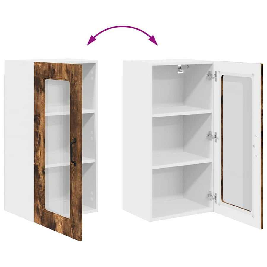 Keukenkast aan de muur met plank Gerookt eiken 40 x 31 x 80 cm