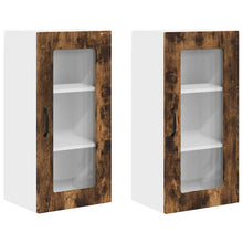 Keukenkast aan de muur 2 pcs Gerookt eiken 40 x 31 x 80 cm