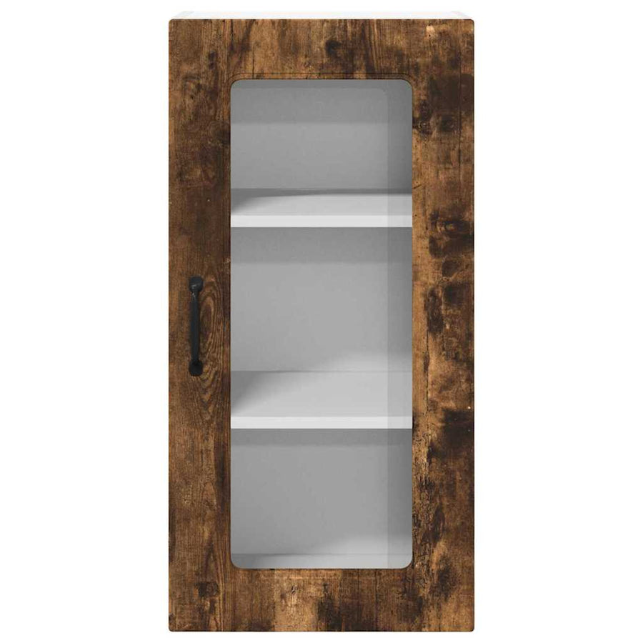 Keukenkast aan de muur 2 pcs Gerookt eiken 40 x 31 x 80 cm