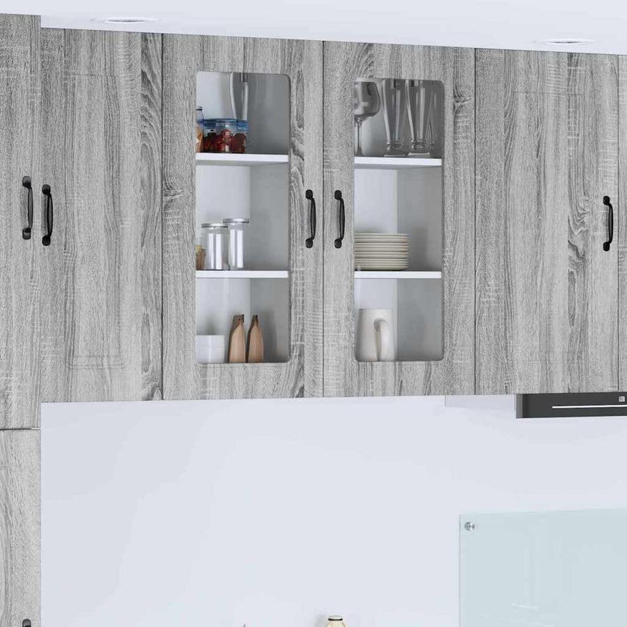 Keukenkast aan de muur met plank Grijs Sonoma 40 x 31 x 80 cm