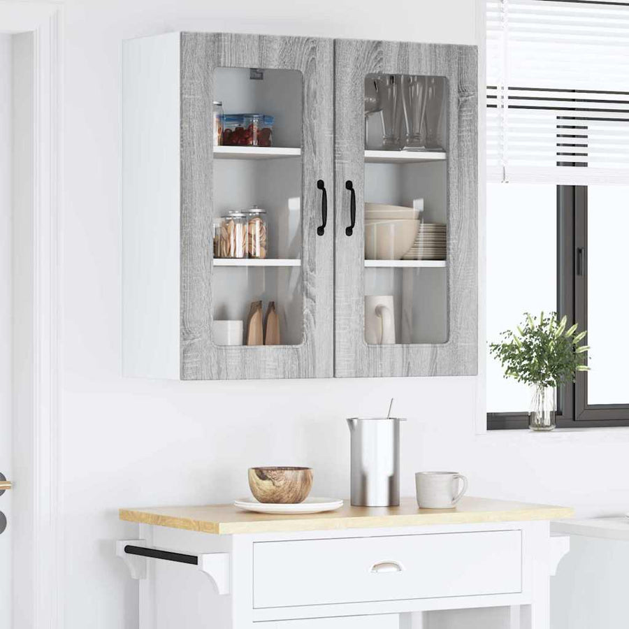 Keukenkast aan de muur met plank Grijs Sonoma 40 x 31 x 80 cm