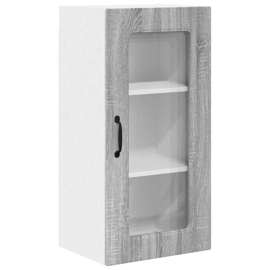 Keukenkast aan de muur met plank Grijs Sonoma 40 x 31 x 80 cm