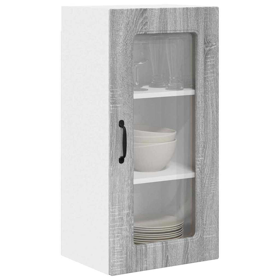 Keukenkast aan de muur met plank Grijs Sonoma 40 x 31 x 80 cm