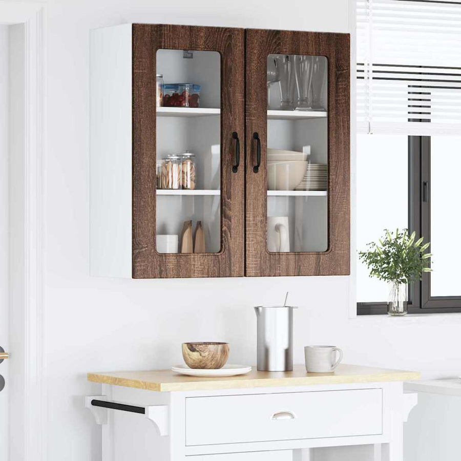 Keukenkast aan de muur Bruin Eiken 40 x 31 x 80 cm Bewerkt hout