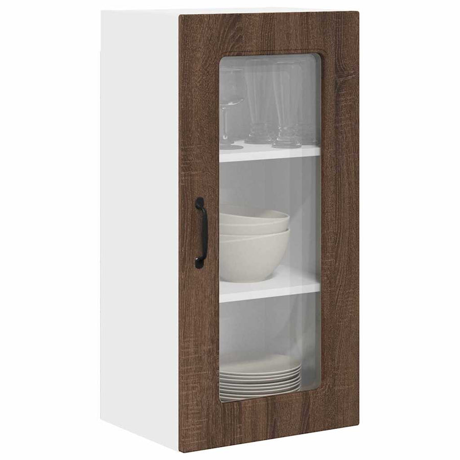 Keukenkast aan de muur Bruin Eiken 40 x 31 x 80 cm Bewerkt hout
