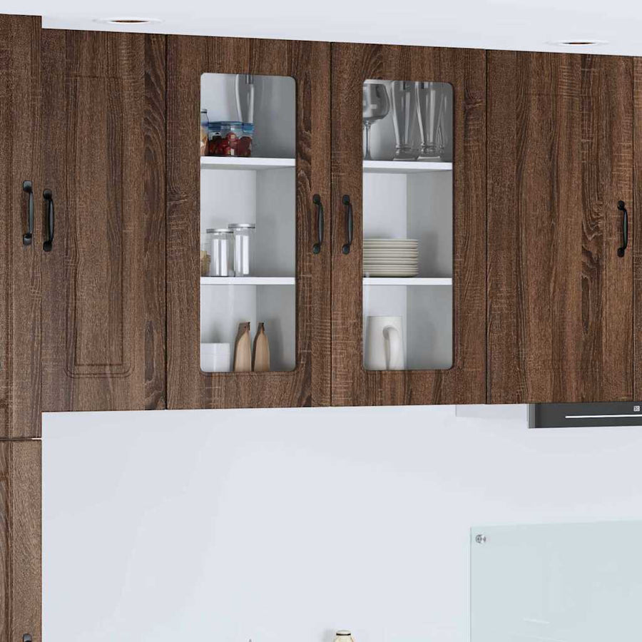 Keukenkast aan de muur 2 pcs Bruin Eiken 40 x 31 x 80 cm