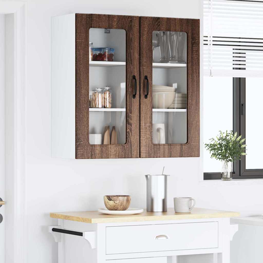 Keukenkast aan de muur 2 pcs Bruin Eiken 40 x 31 x 80 cm