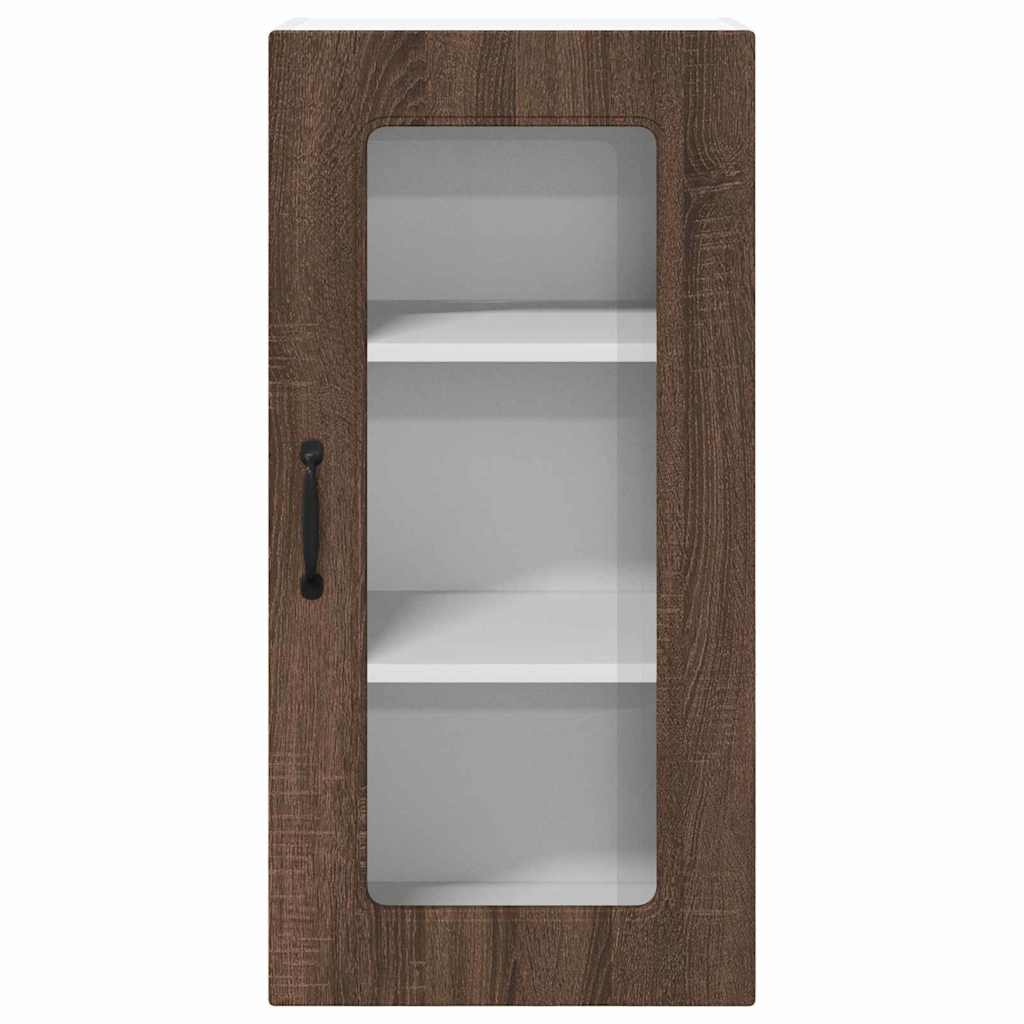 Keukenkast aan de muur 2 pcs Bruin Eiken 40 x 31 x 80 cm