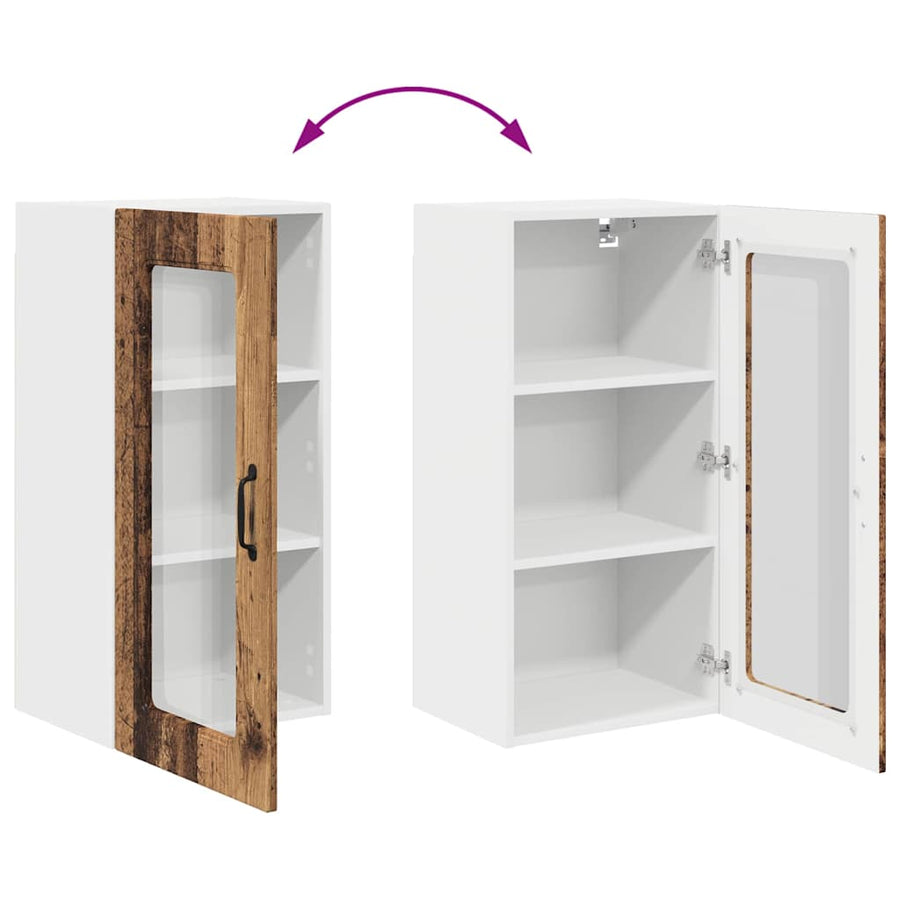 Keukenkast aan de muur Oud Hout 40 x 31 x 80 cm Bewerkt hout