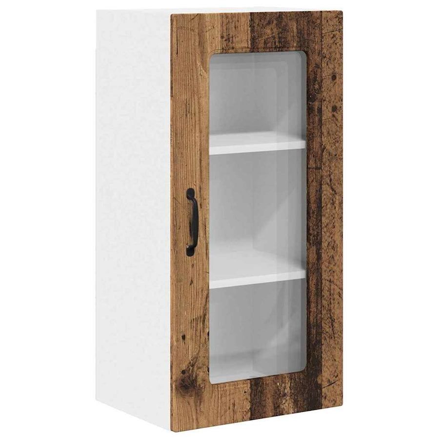 Keukenkast aan de muur met plank 2 pcs Oud Hout 40 x 31 x 80 cm