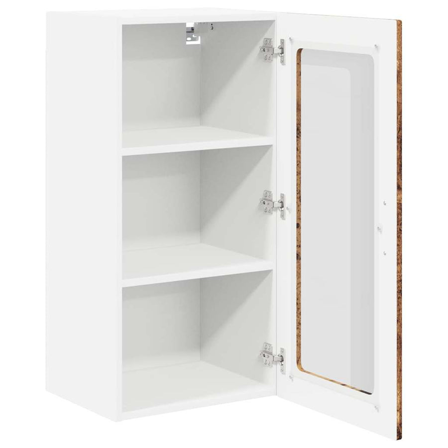 Keukenkast aan de muur met plank 2 pcs Oud Hout 40 x 31 x 80 cm