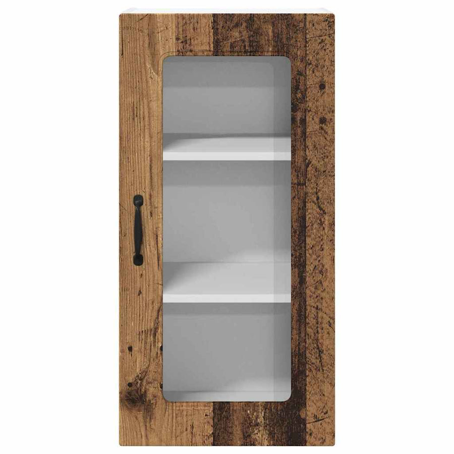 Keukenkast aan de muur met plank 2 pcs Oud Hout 40 x 31 x 80 cm
