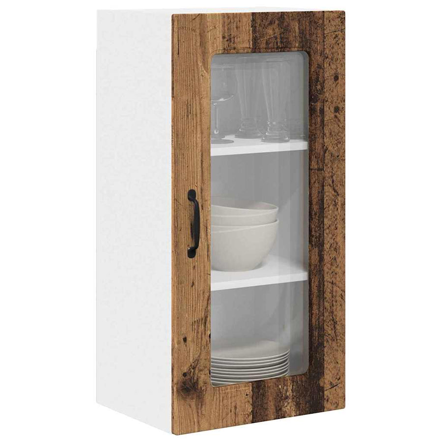 Keukenkast aan de muur met plank 2 pcs Oud Hout 40 x 31 x 80 cm