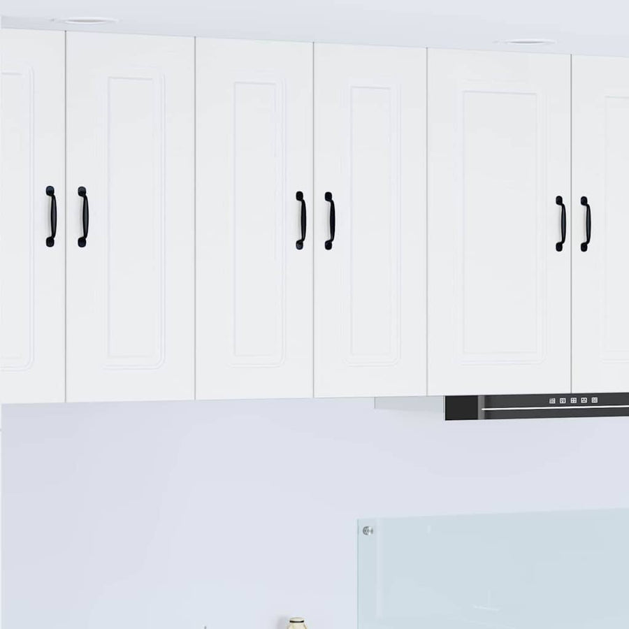 Keukenkast aan de muur 2 pcs Wit 30 x 31 x 80 cm Bewerkt hout