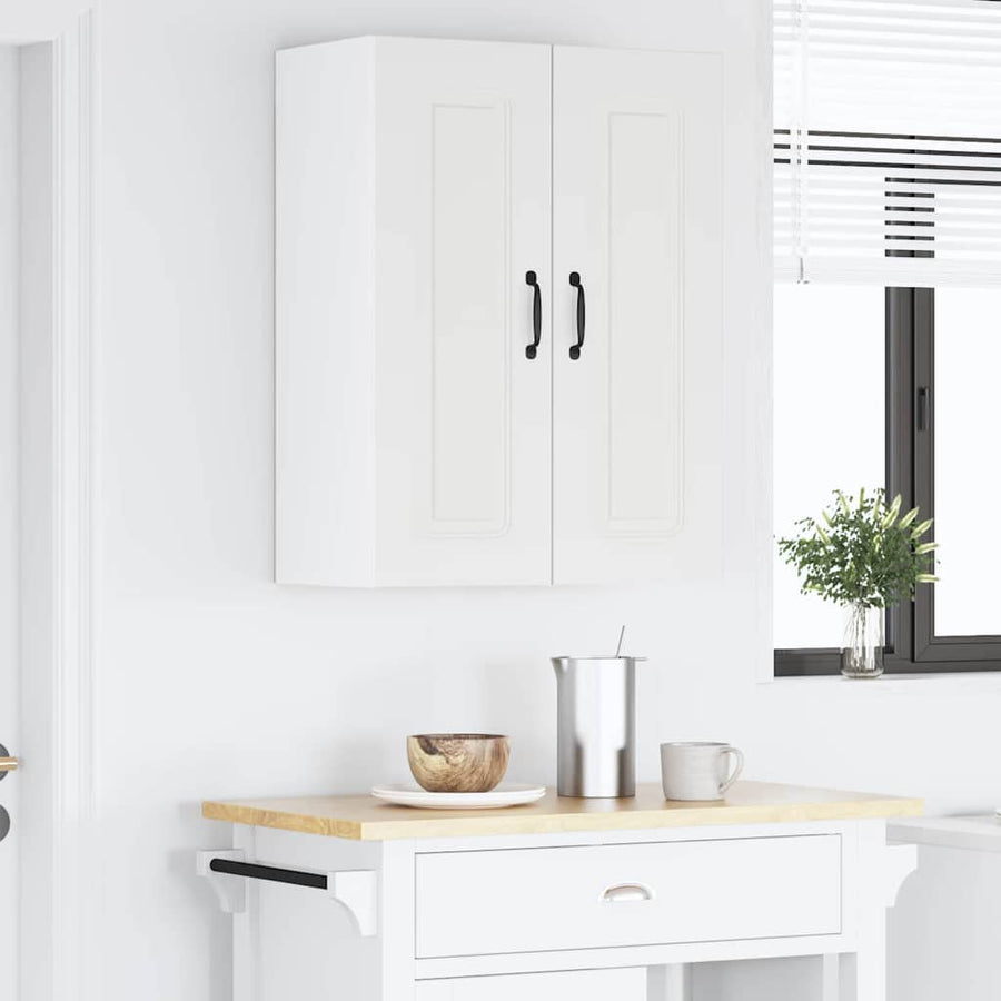Keukenkast aan de muur 2 pcs Wit 30 x 31 x 80 cm Bewerkt hout