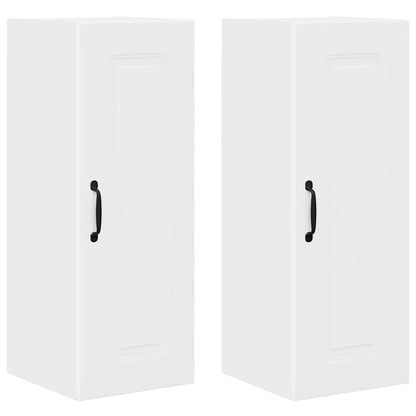 Keukenkast aan de muur 2 pcs Wit 30 x 31 x 80 cm Bewerkt hout