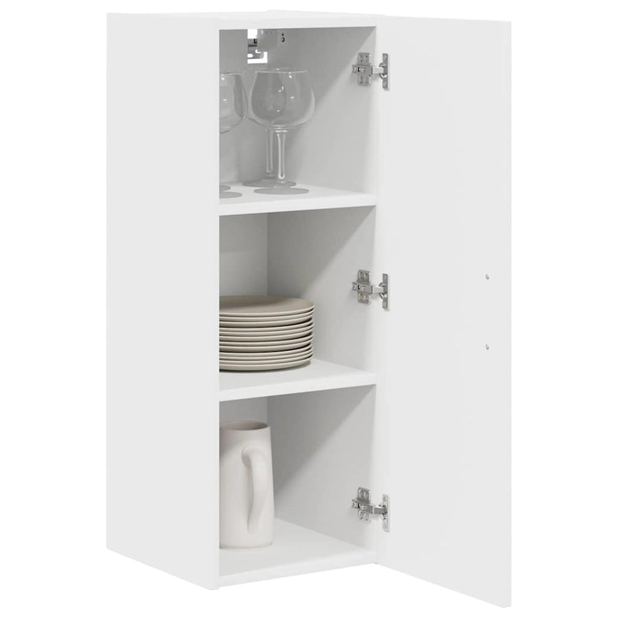 Keukenkast aan de muur 2 pcs Wit 30 x 31 x 80 cm Bewerkt hout