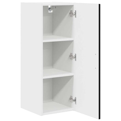 Keukenkast aan de muur 2 pcs Zwart 30 x 31 x 80 cm Bewerkt hout