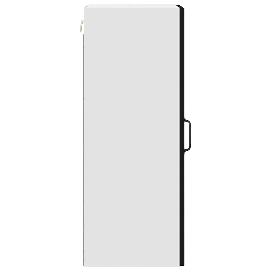 Keukenkast aan de muur 2 pcs Zwart 30 x 31 x 80 cm Bewerkt hout