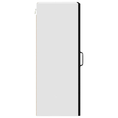 Keukenkast aan de muur 2 pcs Zwart 30 x 31 x 80 cm Bewerkt hout
