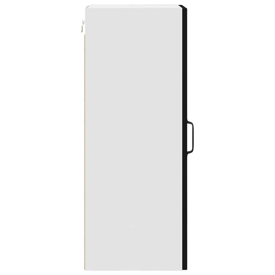 Keukenkast aan de muur 2 pcs Zwart 30 x 31 x 80 cm Bewerkt hout