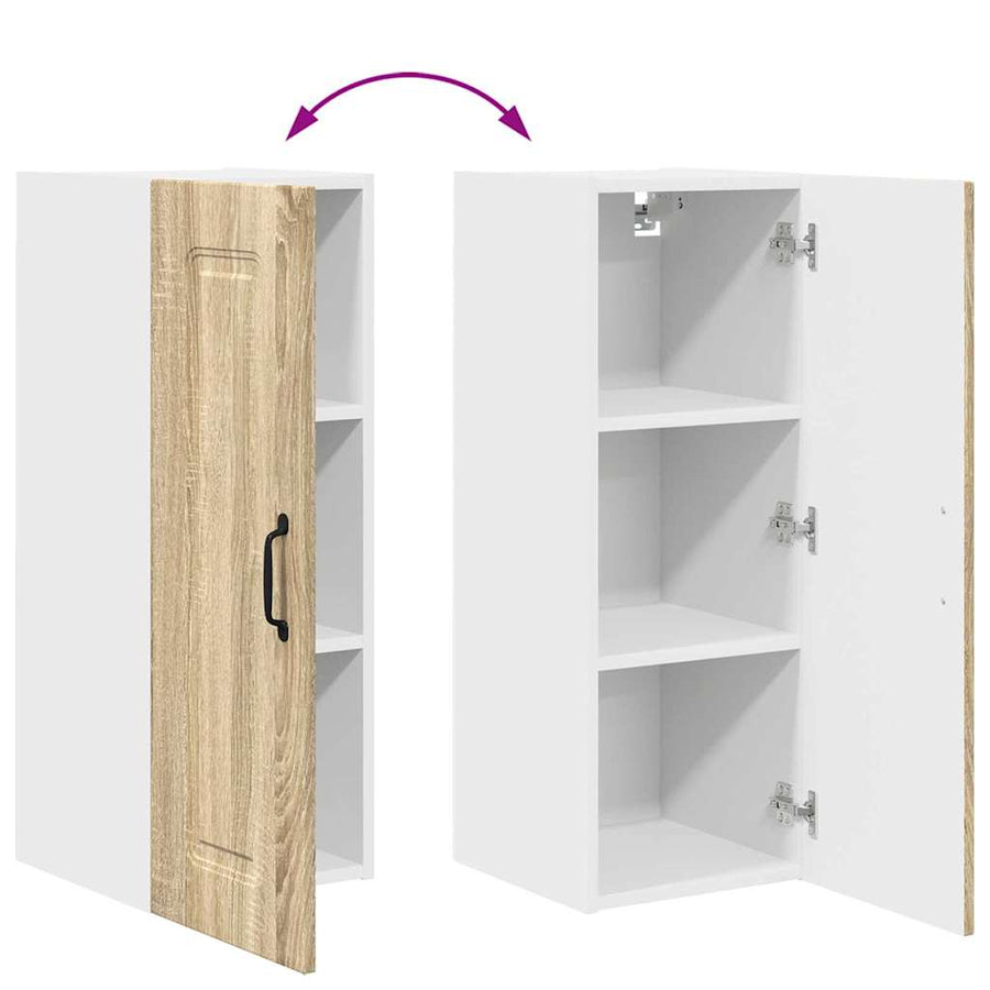 Keukenkast aan de muur met plank Sonoma Eiken 30 x 31 x 80 cm