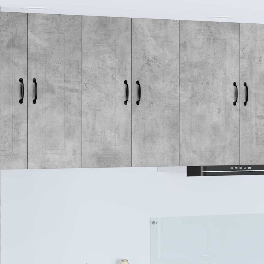 Keukenkast aan de muur 2 pcs Beton Grijs 30 x 31 x 80 cm