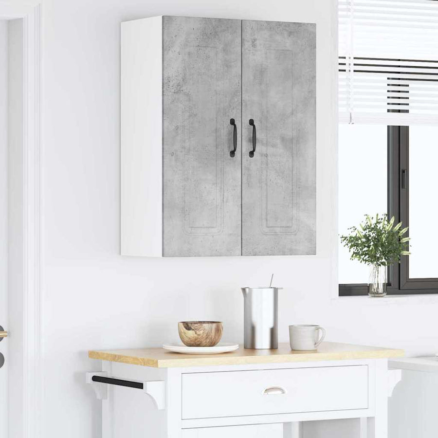 Keukenkast aan de muur 2 pcs Beton Grijs 30 x 31 x 80 cm