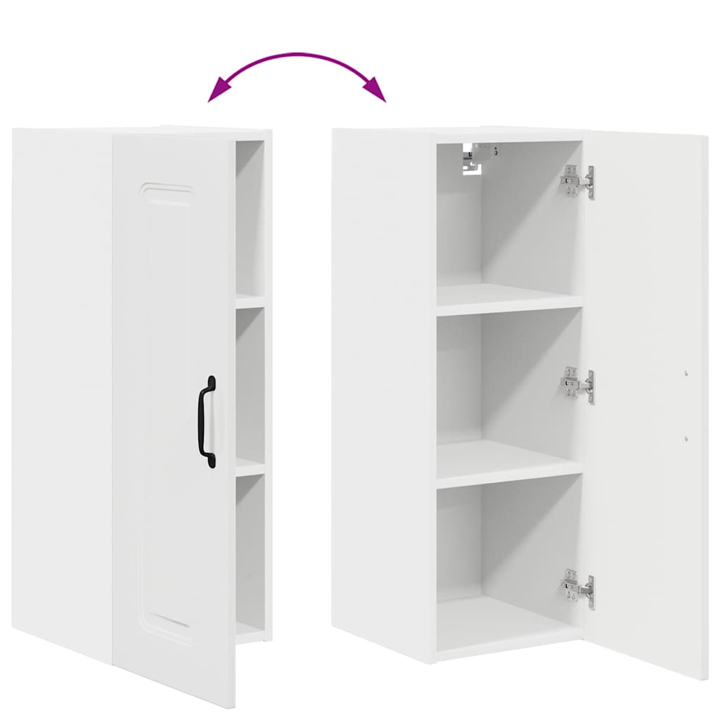 Keukenkast aan de muur met plank Hoogglans wit 30 x 31 x 80 cm