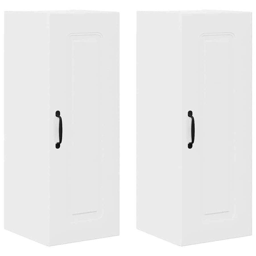 Keukenkast aan de muur 2 pcs Hoogglans wit 30 x 31 x 80 cm