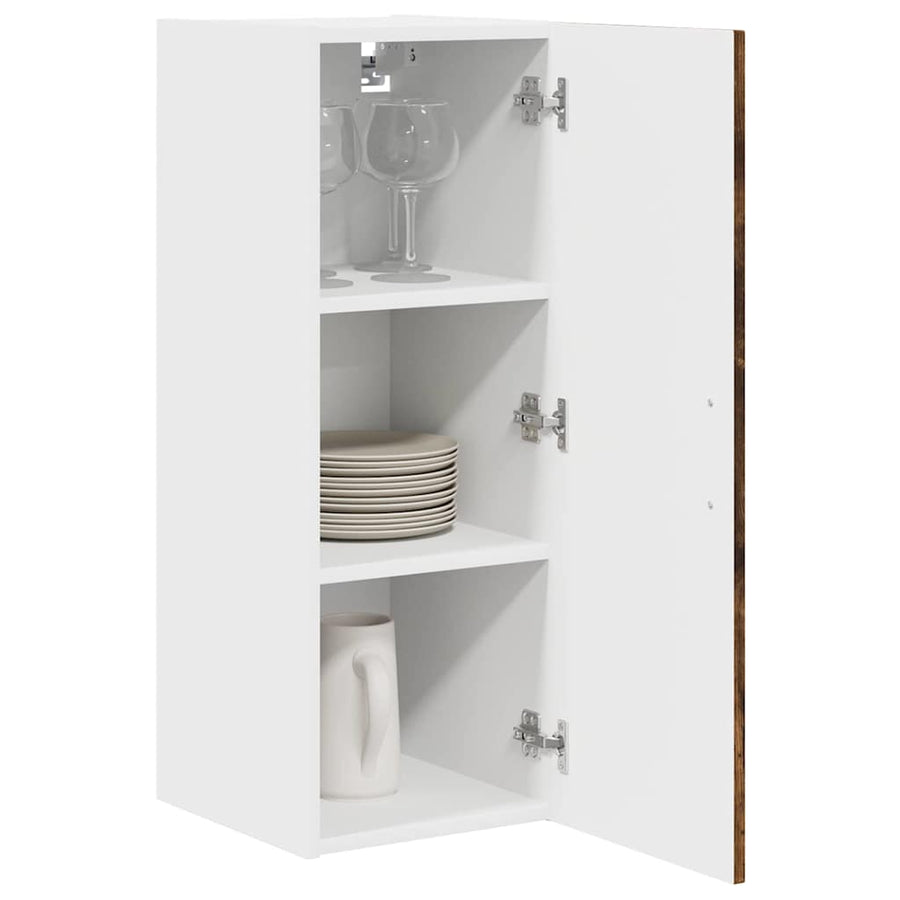 Keukenkast aan de muur 2 pcs Gerookt eiken 30 x 31 x 80 cm