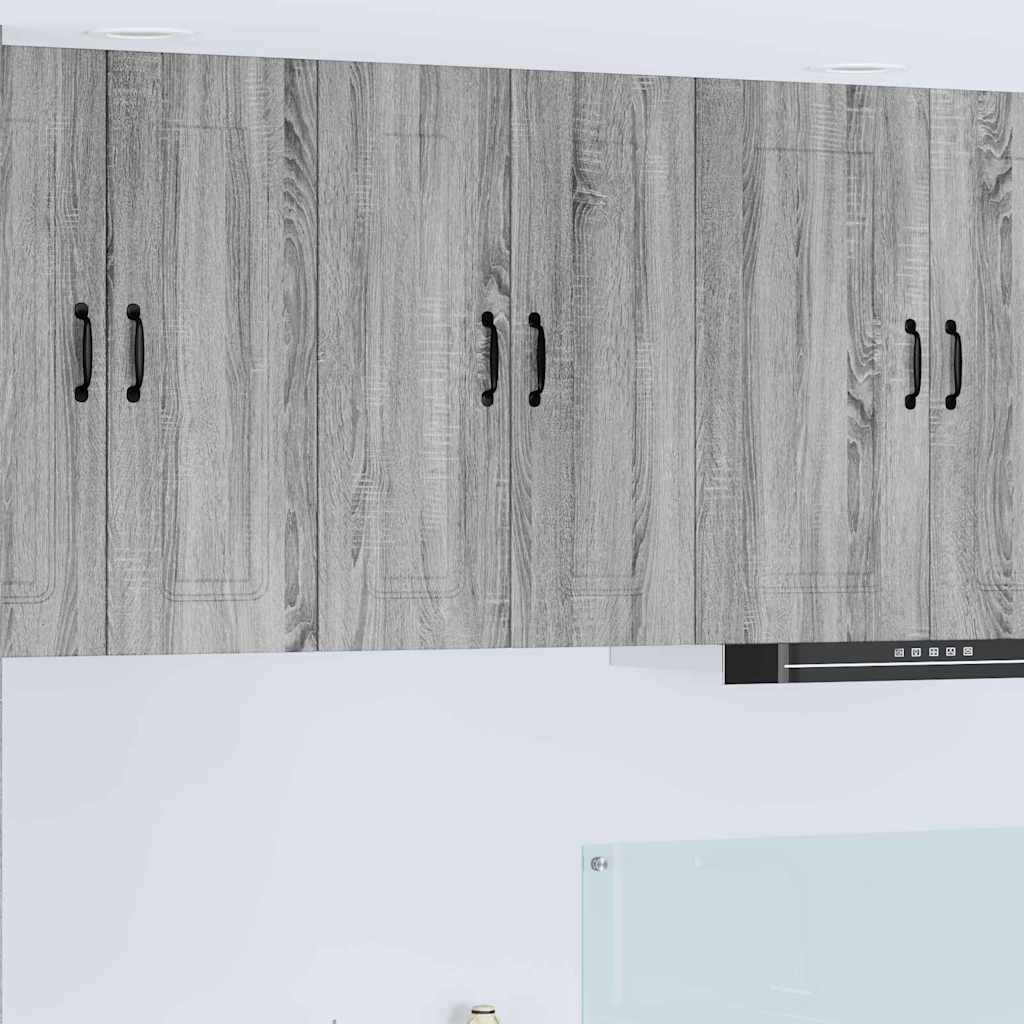 Keukenkast aan de muur 2 pcs Grijs Sonoma 30 x 31 x 80 cm
