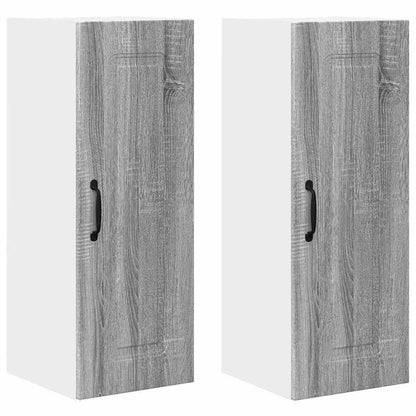 Keukenkast aan de muur 2 pcs Grijs Sonoma 30 x 31 x 80 cm