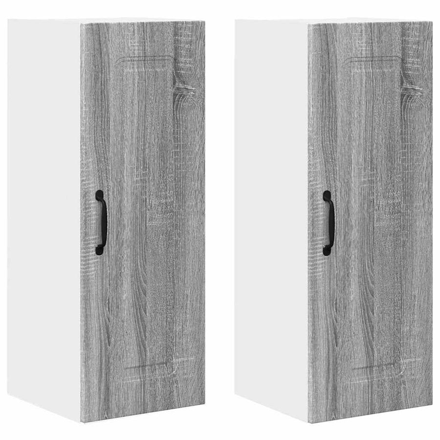 Keukenkast aan de muur 2 pcs Grijs Sonoma 30 x 31 x 80 cm