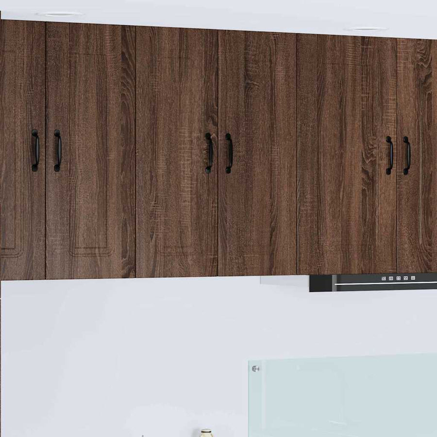 Keukenkast aan de muur 2 pcs Bruin Eiken 30 x 31 x 80 cm
