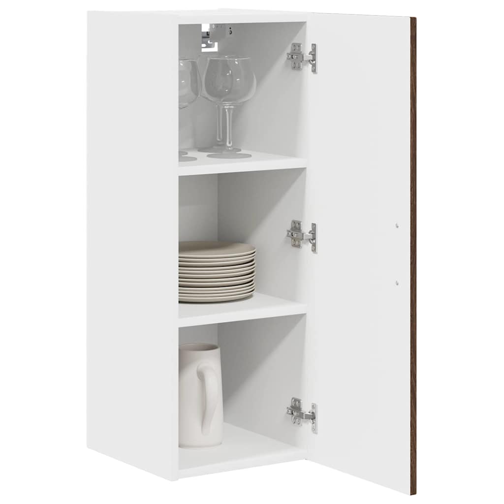 Keukenkast aan de muur 2 pcs Bruin Eiken 30 x 31 x 80 cm
