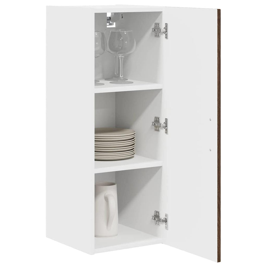 Keukenkast aan de muur 2 pcs Bruin Eiken 30 x 31 x 80 cm