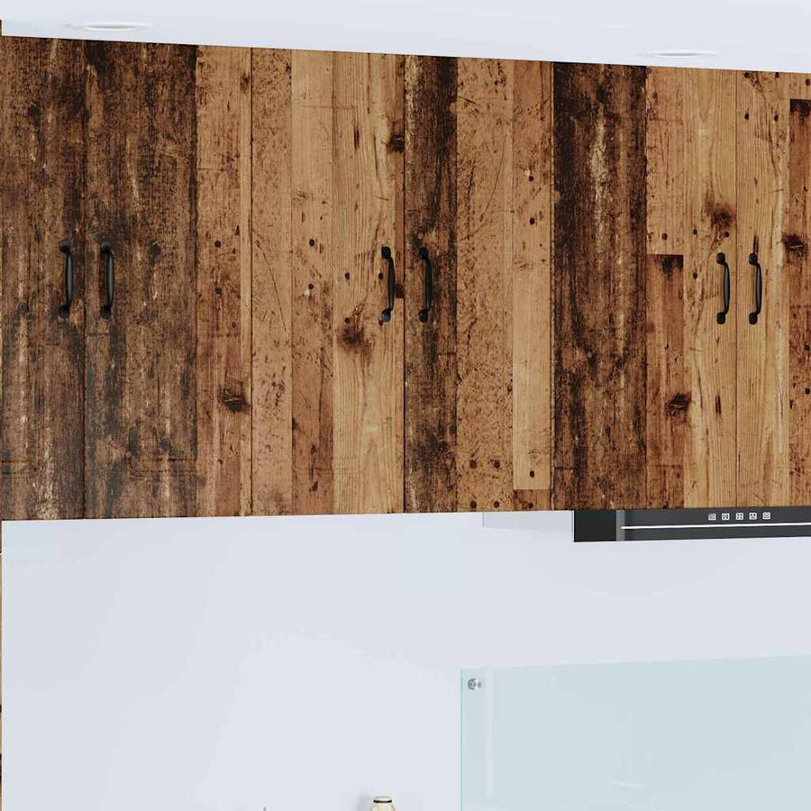 Keukenkast aan de muur met plank 2 pcs Oud Hout 30 x 31 x 80 cm