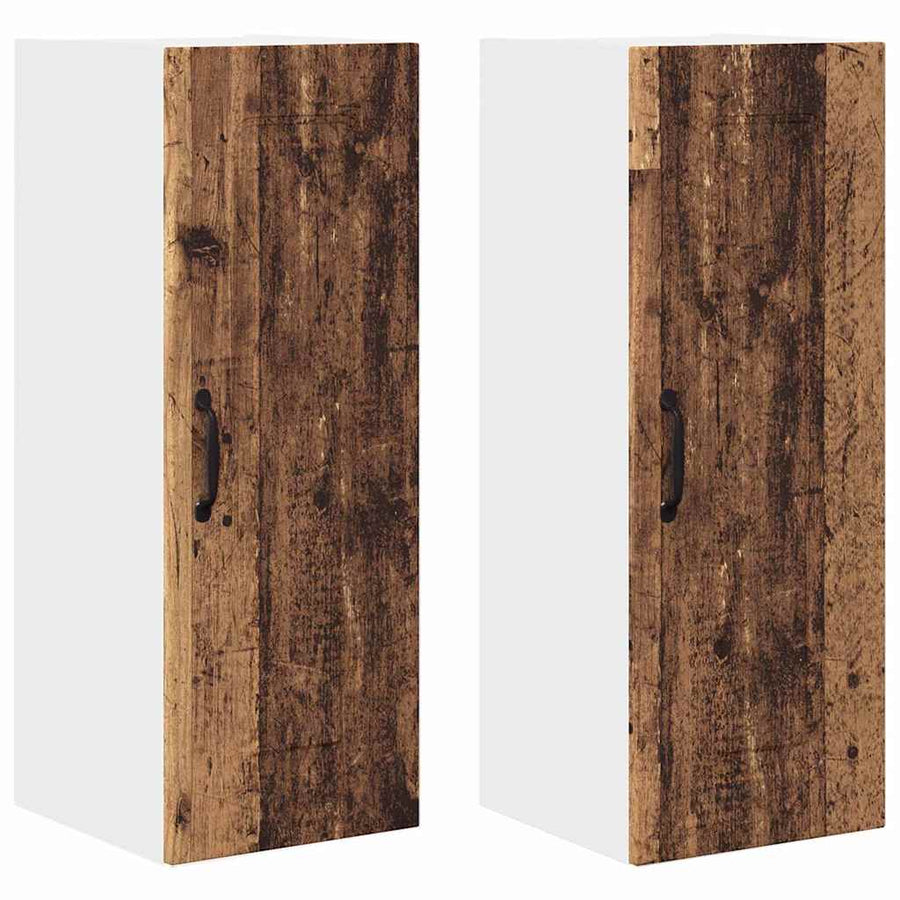 Keukenkast aan de muur met plank 2 pcs Oud Hout 30 x 31 x 80 cm
