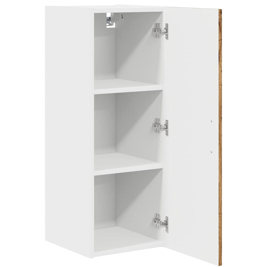 Keukenkast aan de muur met plank 2 pcs Oud Hout 30 x 31 x 80 cm