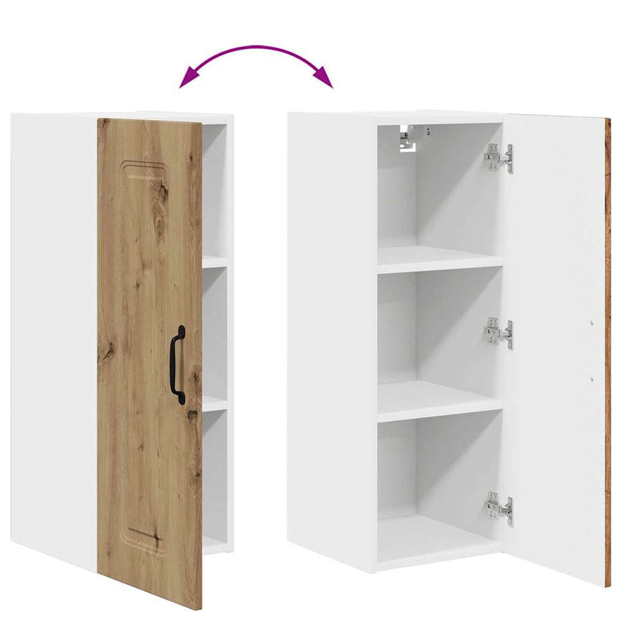 Keukenkast aan de muur met plank Artisan Eiken 30 x 31 x 80 cm